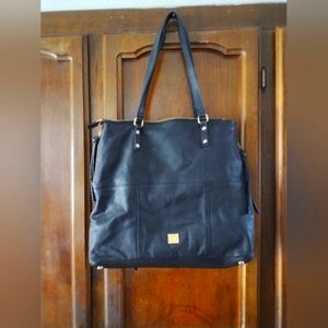 Kooba Everette Tote/ Shoulder Bag Black Leather